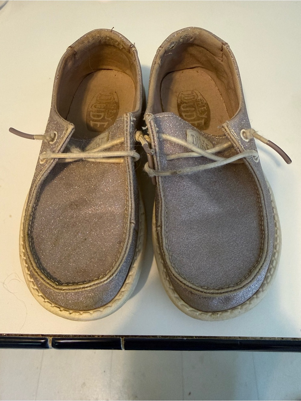 WEN Kids Glitter Moccasin Shoes in Light Purple
